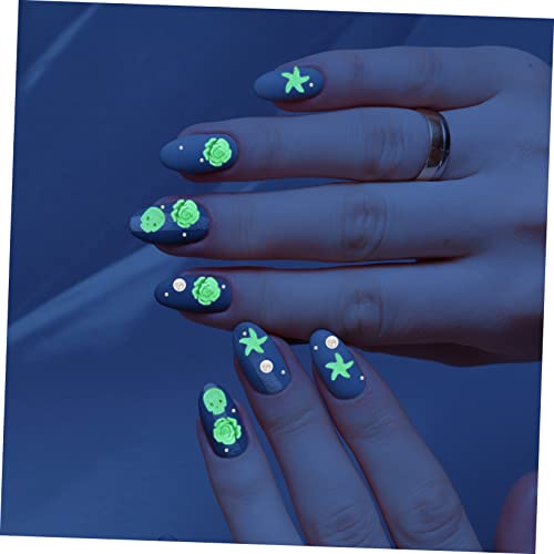 VALICLUD 1 Schachtel Nail Art Charms Nachtleuchtend Camellia Nageldekor Fächer Nail Craft Dekoration Damen Maniküre Schmuck für Diy von VALICLUD