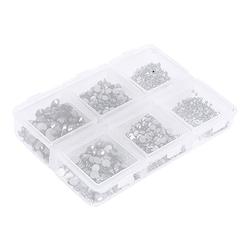 VALICLUD 1 Schachtel Nail Art Strasssteine Glasrhinestone mit Flachem Boden Schwarz Langlebig und Vielseitig für Maniküre DIY Nagelaufkleber Schmuck Dekorationsbedarf von VALICLUD