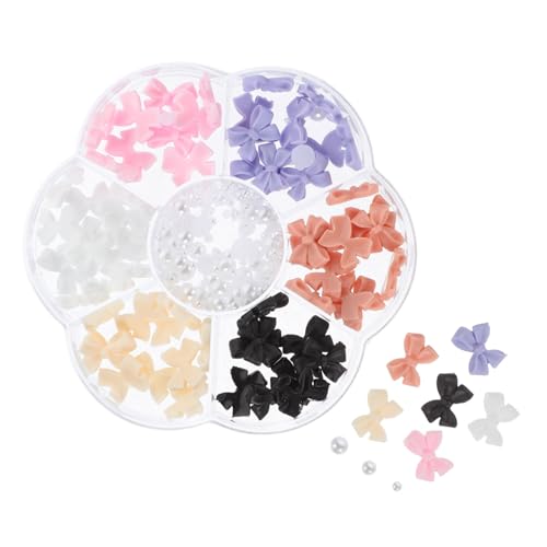 VALICLUD 1 Schachtel Nail Charms Perlen Schleifen Nageldekorationen für Maniküre Schmucksteine für Nägel für Hochzeiten Partys und Feste von VALICLUD