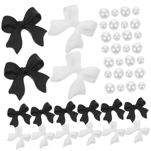 VALICLUD 1 Schachtel Pearl Nail Charms Bowknot Nageldekorationen mit Lebendigen Farben Leicht Detailreich Verarbeitet DIY Maniküre Zubehör für Funkelnde Charmante Fingernägel von VALICLUD
