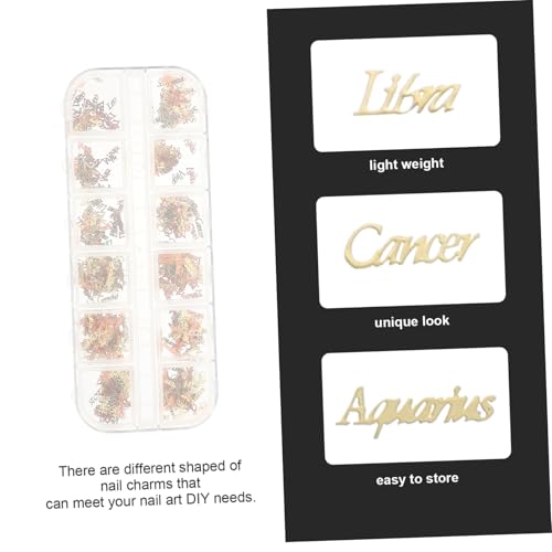 VALICLUD 1 Schachtel Teiliges Zodiac Nail Charms Metall Nagel Dekorationen für Nail Art Glänzende Tierkreis Schmuckstücke DIY Nageldesign Zubehör für Party Hochzeit Alltag VALICLUD 1 Schachtel Teiliges Zodiac Nail Charms Metall Nagel Dekorationen für Nail Art Glänzende Tierkreis Schmuckstücke DIY Nageldesign Zubehör für Party Hochzeit Alltag von VALICLUD
