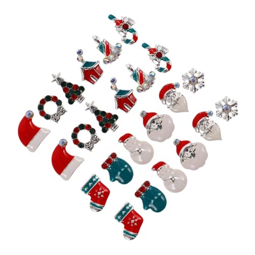 VALICLUD 1 Schachtel Zaubernägel Perlen Für Nägel Flatback-perlen Und Strasssteine Nagelzauber Goldanhänger Für Nägel Junk-nagelanhänger Weihnachtsanhänger Für Socken Legierung von VALICLUD