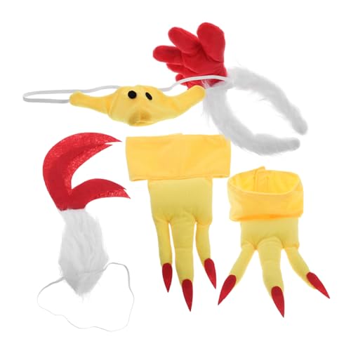 VALICLUD 1 Set Hühnerstirnband Und Anziehset, Niedliche Tier-requisiten, Partyzubehör, Stirnband Und Für Halloween, Thanksgiving Und Bühnenauftritte von VALICLUD