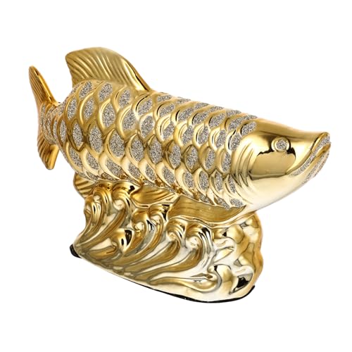 VALICLUD Keramik- Kreatives Desktop-Fisch-Ornament Einzigartiges Tisch-Fisch- Für Innenbereich Hervorragende Verarbeitung Langlebig Lichtecht Schreibtisch-Ornament von VALICLUD