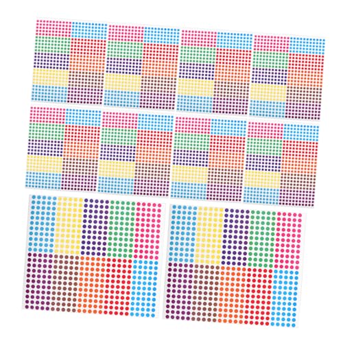 VALICLUD 10 Blatt Farbige Punktaufkleber Abnehmbaren Selbstklebende Etiketten zur Schnellen Organisation Bunte Punktdekoration für Büro und Schule VALICLUD 10 Blatt Farbige Punktaufkleber Abnehmbaren Selbstklebende Etiketten zur Schnellen Organisation Bunte Punktdekoration für Büro und Schule von VALICLUD