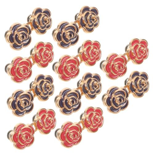 VALICLUD 10 Paare Verstellbare Hosenbundstraffer Knöpfe mit Rosenmotiv ohne Nähen Abnehmbare Jeans Clip Bundverlängerung Praktisch für Hosen Röcke Kleider Sicherer Halt und Modische VALICLUD 10 Paare Verstellbare Hosenbundstraffer Knöpfe mit Rosenmotiv ohne Nähen Abnehmbare Jeans Clip Bundverlängerung Praktisch für Hosen Röcke Kleider Sicherer Halt und Modische von VALICLUD