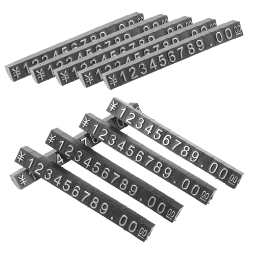 VALICLUD 10 Sätze Teiliges Metall preisschilder mit Schwarzen Zahlen Silbernem Grund Stabile Preisanzeige würfel für Schmuck Ringe Uhren Kompakt Langlebig Leicht zu Reinigen VALICLUD 10 Sätze Teiliges Metall preisschilder mit Schwarzen Zahlen Silbernem Grund Stabile Preisanzeige würfel für Schmuck Ringe Uhren Kompakt Langlebig Leicht zu Reinigen von VALICLUD