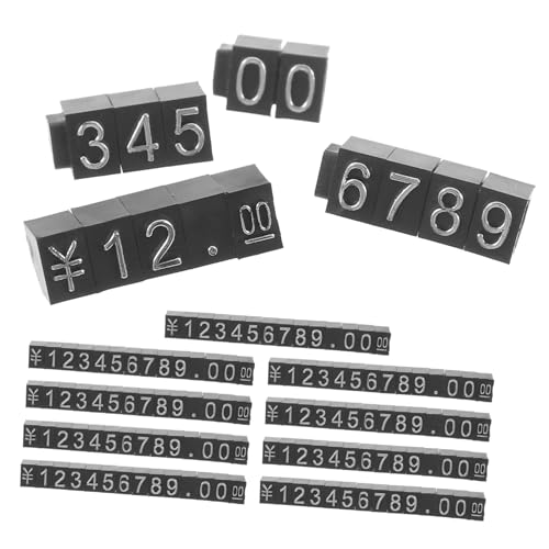 VALICLUD 10 Sätze Teiliges Metall preisschilder mit Zahlenblöcken Langlebige Preisdisplay würfel für Schmuck Einzelhandel Kompakte Einfache Montage Wiederverwendbar Schwarz silberfarben VALICLUD 10 Sätze Teiliges Metall preisschilder mit Zahlenblöcken Langlebige Preisdisplay würfel für Schmuck Einzelhandel Kompakte Einfache Montage Wiederverwendbar Schwarz silberfarben von VALICLUD
