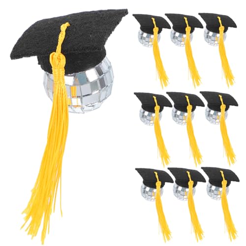 VALICLUD 10 Stück Abschluss -Cupcake -Anordnung Cupcake -Dekorationen mit Abschlussmotiven Disco-Kugel-Kuchendekorationen Cupcake Grad Cap Decor Abschlusskappe Disco Ball Topper Schaum VALICLUD 10 Stück Abschluss -Cupcake -Anordnung Cupcake -Dekorationen mit Abschlussmotiven Disco-Kugel-Kuchendekorationen Cupcake Grad Cap Decor Abschlusskappe Disco Ball Topper Schaum von VALICLUD