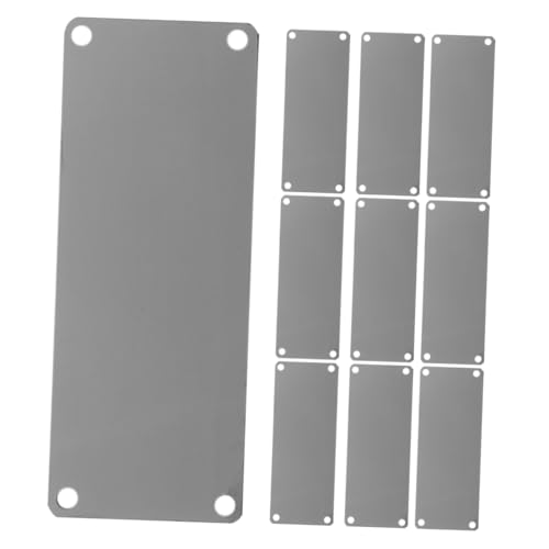 VALICLUD 10 Stück Gravurplatten Blanko Namensschilder mit Löchern für DIY Etiketten Robust und Langlebig für Professionelle Beschriftungen und Heimprojekte von VALICLUD