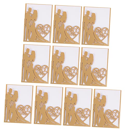 VALICLUD 10 Stück Hochzeitseinladungen Karten mit Hohldesign Kreative Einladungskarten für Hochzeiten Partys und Feiern Hochwertiges Papier Gold Teiliges VALICLUD 10 Stück Hochzeitseinladungen Karten mit Hohldesign Kreative Einladungskarten für Hochzeiten Partys und Feiern Hochwertiges Papier Gold Teiliges von VALICLUD