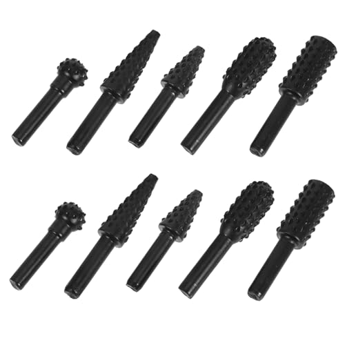 VALICLUD 10 Stück Holzbearbeitungsdatei Drehwerkzeug Gravierwerkzeuge Gesenkschleifer-bits Holzformer Polierkopf Für Die Holzbearbeitung Shaping-datei Holzarbeitwerkzeuge Black Stahl von VALICLUD