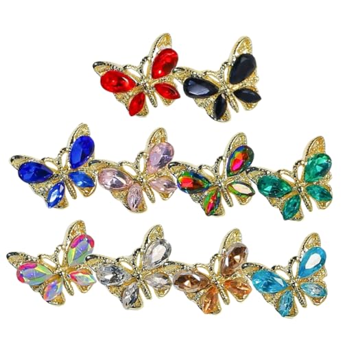 VALICLUD 10 Stück Nagel Charms Schmetterlinge aus Funkelnden Zirkonia Nail Art Dekorationen für Natürliche und Künstliche Nägel Vielseitige Schmuckornamente für DIY Maniküre und VALICLUD 10 Stück Nagel Charms Schmetterlinge aus Funkelnden Zirkonia Nail Art Dekorationen für Natürliche und Künstliche Nägel Vielseitige Schmuckornamente für DIY Maniküre und von VALICLUD