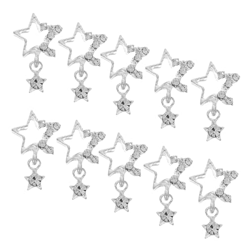 VALICLUD 10 Stück Nailart-strasssteine Stern Polieren Kunst Nagelcharm Star Reiz Nagel Charms Hallo Nagelanhänger Nagel Charme Nägel Nagel-kit Gold Legierung Silver VALICLUD 10 Stück Nailart-strasssteine Stern Polieren Kunst Nagelcharm Star Reiz Nagel Charms Hallo Nagelanhänger Nagel Charme Nägel Nagel-kit Gold Legierung Silver von VALICLUD