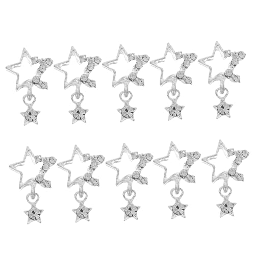 VALICLUD 10 Stück Pentagramm -strassschmuck Nagel-kit Polieren Nägel Nagelcharm Star Nagel Charme Hallo Nagelanhänger Stern Nagel Charms Kunst Reiz Nageldekore Legierung Silber VALICLUD 10 Stück Pentagramm -strassschmuck Nagel-kit Polieren Nägel Nagelcharm Star Nagel Charme Hallo Nagelanhänger Stern Nagel Charms Kunst Reiz Nageldekore Legierung Silber von VALICLUD