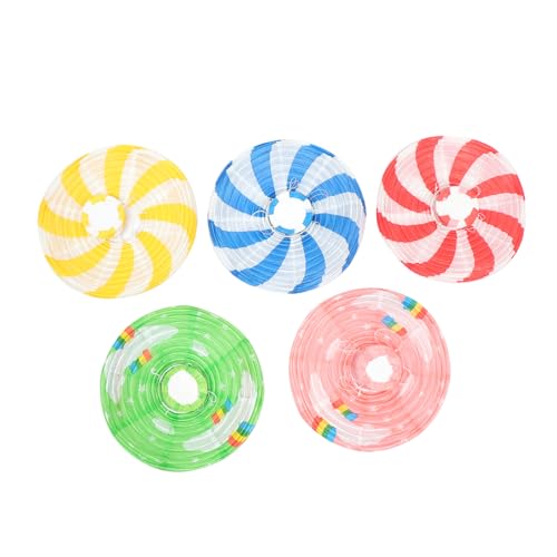 VALICLUD 10 Stück Teiliges Bunte Papier Hot Air Pendants Wiederverwendbare Hängende Lampions für Kindergarten Klassenzimmer Partydekoration Farbenfrohe Papierlaternen mit Langlebigem von VALICLUD