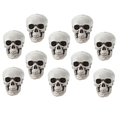 VALICLUD 10 Stück Teiliges Halloween Schädel Realistisch aus Kunststoff Gruselige Deko für Halloween Party Wiederverwendbare Skelettköpfe Stabile Tisch und Raumdekoration für Zuhause und von VALICLUD