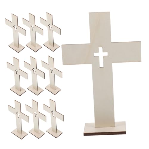 VALICLUD 10 Stück Teiliges Holzkreuz mit Runder Basis Schlichtes DIY Ornament für Tischdekoration Stilvolles Katholisches Holzdekor Rustikal und Künstlerisch für und Festtagsgestaltung VALICLUD 10 Stück Teiliges Holzkreuz mit Runder Basis Schlichtes DIY Ornament für Tischdekoration Stilvolles Katholisches Holzdekor Rustikal und Künstlerisch für und Festtagsgestaltung von VALICLUD