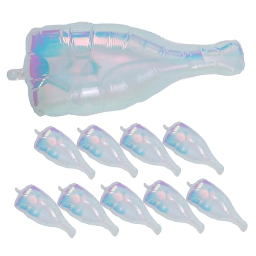 VALICLUD 10 Stück Teiliges Iridiszierende Folien Luftballons Flaschenform Bunte Geburtstags und Hochzeitsdeko Leichte Aufblasbarkeit als Fotorequisite für Party und Feierlichkeiten VALICLUD 10 Stück Teiliges Iridiszierende Folien Luftballons Flaschenform Bunte Geburtstags und Hochzeitsdeko Leichte Aufblasbarkeit als Fotorequisite für Party und Feierlichkeiten von VALICLUD