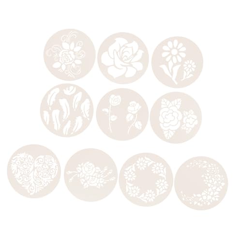 VALICLUD 10 Stück Teiliges Kreative Kuchen Schablonen aus Weißem Wiederverwendbare Tortendekor Vorlage für Backen und Kaffeeverzierung Vielseitig für Kuchen Kekse Kaffee und Bastelarbeiten VALICLUD 10 Stück Teiliges Kreative Kuchen Schablonen aus Weißem Wiederverwendbare Tortendekor Vorlage für Backen und Kaffeeverzierung Vielseitig für Kuchen Kekse Kaffee und Bastelarbeiten von VALICLUD