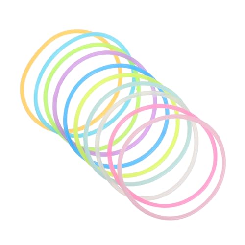 VALICLUD 10 Stück Teiliges Leuchtendes Silikonarmband Langlebige Farbechte Flexible Sport und Party Wristbands Vielseitig für Weihnachten Nacht Events Erwachsene und Neonfarben von VALICLUD