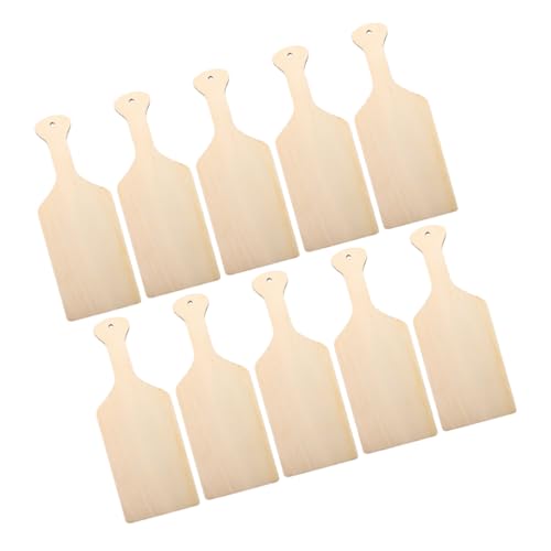 VALICLUD 10 Stück Teiliges Mini Holzschneidebrett mit Griff Tragbar Kratzfest und Vielseitig Einsetzbar für Küche Kochen und Servieren Praktisches DIY Holzbrett für Kleine Schneidearbeiten von VALICLUD