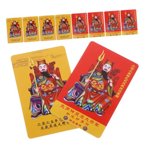 VALICLUD 10 Stück Teiliges Tai Sui Amulettkartenset Jahr der Schlange Feng Shui Chinesische und Schutzkarten mit Goldenem Wu Sui für Zuhause Dekoration Wohlstand VALICLUD 10 Stück Teiliges Tai Sui Amulettkartenset Jahr der Schlange Feng Shui Chinesische und Schutzkarten mit Goldenem Wu Sui für Zuhause Dekoration Wohlstand von VALICLUD