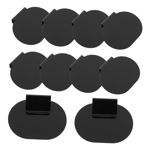 VALICLUD 10 Stück Wiederbeschreibbare Kleine Schwarze Kreidetafel Etiketten mit Korbklammern Vielseitige Preisschild Clips für Aufbewahrungskörbe Praktische Beschriftungslösung für von VALICLUD