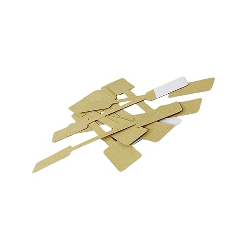 VALICLUD 100 Blatt Kraftpapier Etiketten Quadratische Preisschilder Selbstklebend für Schmuck Kleidung und Accessoires für Preisgestaltung und Warenkennzeichnung von VALICLUD