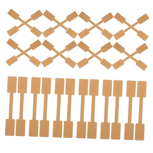 VALICLUD 100 Blatt Kraftpapier Klebeetiketten Quadratisch Selbstklebende Schmuck Preisschilder Blanko Markierungsschilder für Ringe und Schmuck Anzeige Tags von VALICLUD