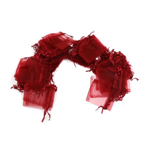 VALICLUD 100 Stck. Organzasäckchen Weinrot Kordelzug Beutel für Schmuck und Hochzeiten Langlebig für Festivals und Partys VALICLUD 100 Stck. Organzasäckchen Weinrot Kordelzug Beutel für Schmuck und Hochzeiten Langlebig für Festivals und Partys von VALICLUD