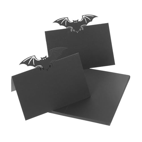 VALICLUD 100 Stck. Schwarze Fledermaus Tischkarten Platzkarten Blanko zum Beschriften für Halloween Hochzeit Party Bankett Dekoration VALICLUD 100 Stck. Schwarze Fledermaus Tischkarten Platzkarten Blanko zum Beschriften für Halloween Hochzeit Party Bankett Dekoration von VALICLUD
