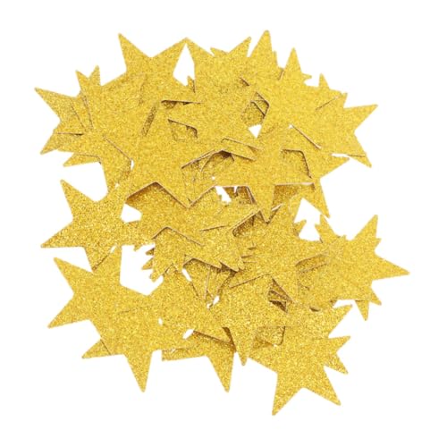 VALICLUD 100 Stück Goldene Stern Papierkonfetti DIY Ausschnitte für Geburtstagsfeiern Hochzeiten und Kreative Bastelprojekte von VALICLUD