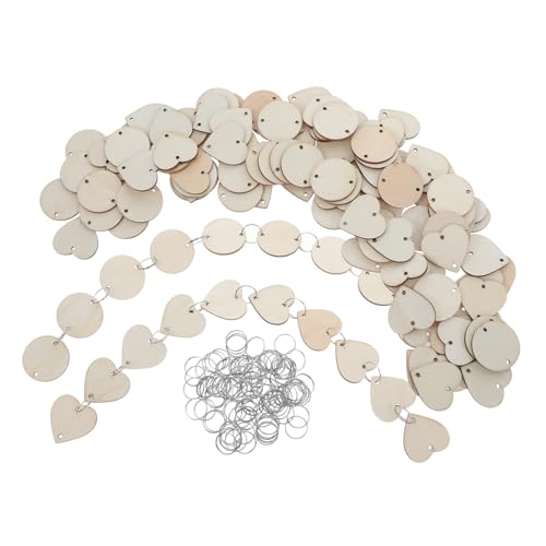 VALICLUD 100 Stück Holzscheiben Herz und Rund mit Vorgebohrten Löchern und Metallringen Natürliche DIY Holzanhänger für Basteln Dekoration Hochzeit Weihnachten Vielseitige VALICLUD 100 Stück Holzscheiben Herz und Rund mit Vorgebohrten Löchern und Metallringen Natürliche DIY Holzanhänger für Basteln Dekoration Hochzeit Weihnachten Vielseitige von VALICLUD