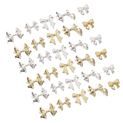 VALICLUD 100 Stück Nagelstecker Mit Schleife Und Knoten Basteln Sie 3D Maniküre Charms Mit Flacher Rückseite Glänzende Metall Mini Juwelen Für DIY Dekoration Und Mädchen VALICLUD 100 Stück Nagelstecker Mit Schleife Und Knoten Basteln Sie 3D Maniküre Charms Mit Flacher Rückseite Glänzende Metall Mini Juwelen Für DIY Dekoration Und Mädchen von VALICLUD