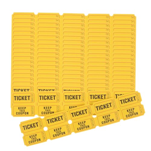 VALICLUD 100 Stück Raffle Tickets Gewinnlose für Events Spiele und Feiern Praktische und Platzsparende für Karneval und Aktivitäten von VALICLUD