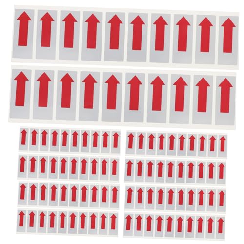 VALICLUD 100 Stück Rote Pfeilaufkleber für Versiegeln von Tüten Selbstklebende Etiketten für Müllsäcke Umschläge Kleine Markierungsetiketten Effektive Richtungsmarkierungen Langlebige von VALICLUD