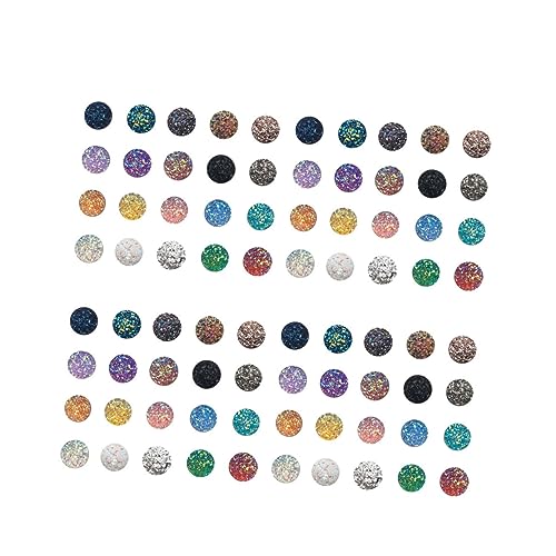 VALICLUD 100 Stück Runde Diy Harz Strasssteine Flachrücken Zubehör für Schmuck Ohrringe und Armbänder Farbe Zufällig für Bastelprojekte und Schmuckherstellung Zufällige von VALICLUD