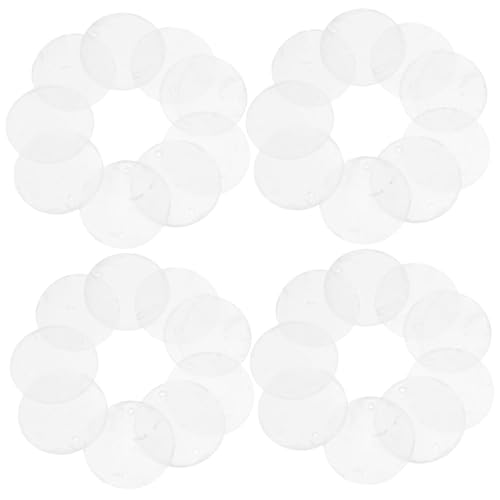 VALICLUD 100 Stück Runde Muschelscheiben mit Doppelbohrung Natürliche Transparente Muscheldeko Leichtes DIY Anhänger für Schmuck Windspiel Schlüsselanhänger und Bastelarbeiten von VALICLUD
