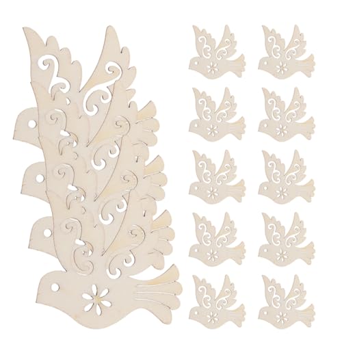 VALICLUD 100 Stück Unbehandelte Tauben Ornamente Diy Vogel Formen für Malerei Anhänger für Bastelarbeiten für Deko und von VALICLUD
