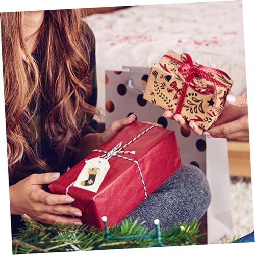 VALICLUD 100 Stück Weihnachtsbuchzeichen mit Heißfolienprägung Kreative DIY Merry Christmas Anhänger Langlebige Weihnachtsdeko Geschenkanhänger für Karten und Geschenke von VALICLUD
