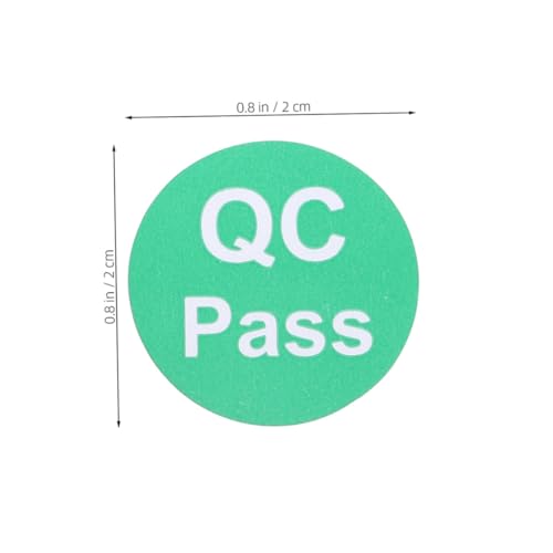 VALICLUD 1000 Stück Runde Qc pass Aufkleber Qualitätskontrolle Etiketten Selbstklebend Für Lagerverwaltung und Produktkennzeichnung Effizient Rückstandsfrei Zeitsparend von VALICLUD