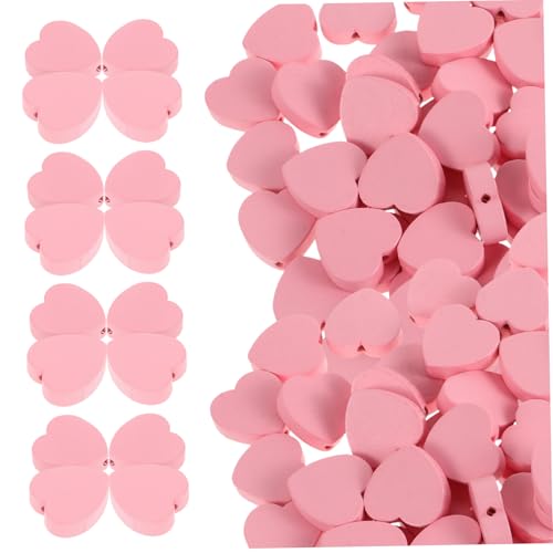 VALICLUD 100St Herz Holzperlen herzförmige DIY-Perlen liebe Herzanhänger Halskette Perlen DIY Schmuckzubehör Perlen für Armbänder Perlen zum Basteln Herzperlen zur Schmuckherstellung Rosa VALICLUD 100St Herz Holzperlen herzförmige DIY-Perlen liebe Herzanhänger Halskette Perlen DIY Schmuckzubehör Perlen für Armbänder Perlen zum Basteln Herzperlen zur Schmuckherstellung Rosa von VALICLUD
