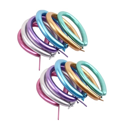 VALICLUD 100Stücke Metallische Lange Luftballons Bunten Farben Für Ballontiere Hochzeit Und Partys Dekorationen Und Kreative Events Vielseitig Einsetzbar von VALICLUD