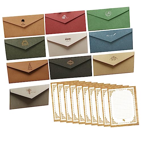 VALICLUD 10Sätze Einladungskartenumschläge Teiliges mit Einfachem Design für Einladungen Geschenkkarten und Postkarten Robuste und Umschläge für Verschiedene Anlässe von VALICLUD