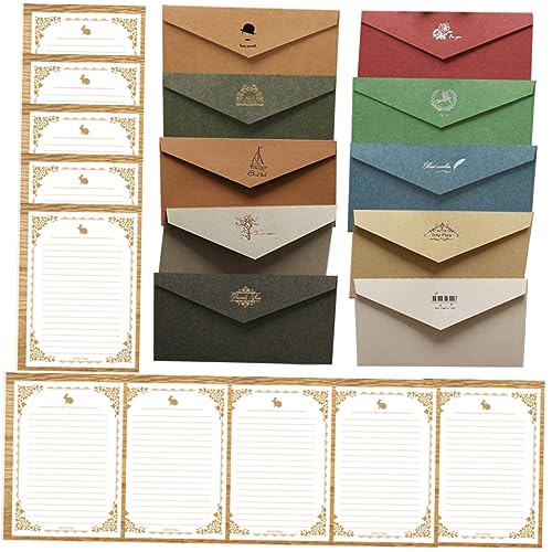 VALICLUD 10Sätze Teiliges Kartenhalter mit Umschlägen und Schreibpapier für Einladungen Dankeskarten und Persönliche Botschaften Hochwertiges Papiermaterial VALICLUD 10Sätze Teiliges Kartenhalter mit Umschlägen und Schreibpapier für Einladungen Dankeskarten und Persönliche Botschaften Hochwertiges Papiermaterial von VALICLUD