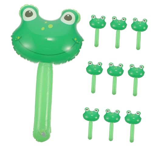 VALICLUD 10Stücke Aufblasbare Partyhämmer Cartoon Frosch für Sicheres und Lustiges Zubehör für Babypartys Strand und Poolveranstaltungen von VALICLUD