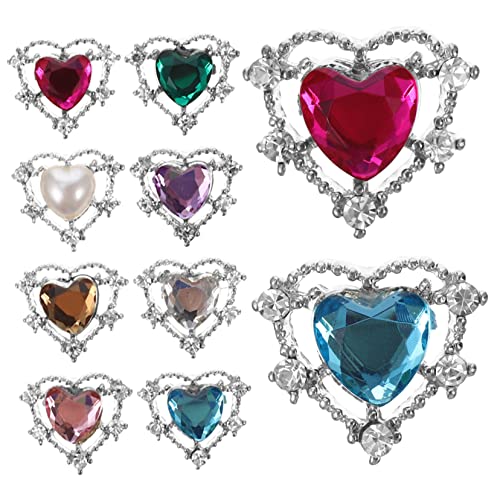 VALICLUD 10Stücke Herz Nagel Charms Strasssteine Nagelkunst Zubehör DIY Dekorationen für Atemberaubendes Nageldesign und Handwerk VALICLUD 10Stücke Herz Nagel Charms Strasssteine Nagelkunst Zubehör DIY Dekorationen für Atemberaubendes Nageldesign und Handwerk von VALICLUD