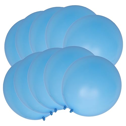 VALICLUD 10Stücke Hochzeitsballons Große Flache Hellblaue Latexballons Für Partyverzierung Und Festivaldekoration Für Shower Und Hochzeiten von VALICLUD