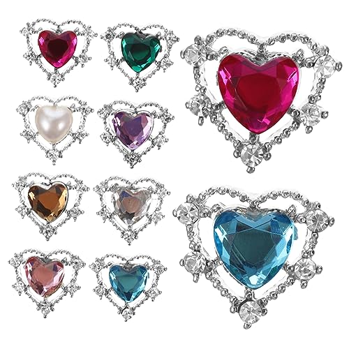 VALICLUD 10Stücke Nagelkunst Zubehör Herzform Strasssteine für DIY Maniküre Glitzer Nagelschmuck für Natürliche und Künstliche Nägel Vielseitig VALICLUD 10Stücke Nagelkunst Zubehör Herzform Strasssteine für DIY Maniküre Glitzer Nagelschmuck für Natürliche und Künstliche Nägel Vielseitig von VALICLUD